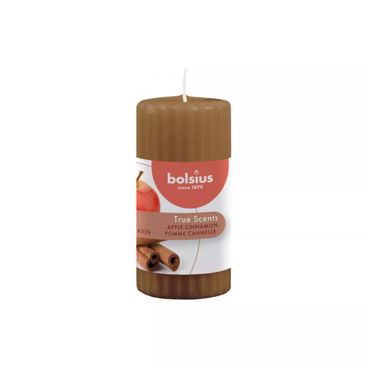 СВЕЩ ЦИЛИНДЪР 120/60ММ APPLE CINNAMON