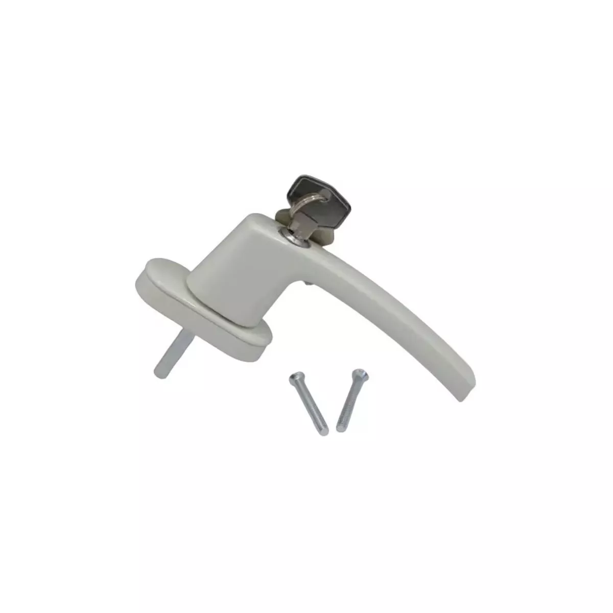 ДРЪЖКА ЗА ПРОЗОРЕЦ PLUTON L40/45 С КЛЮЧ БЯЛА