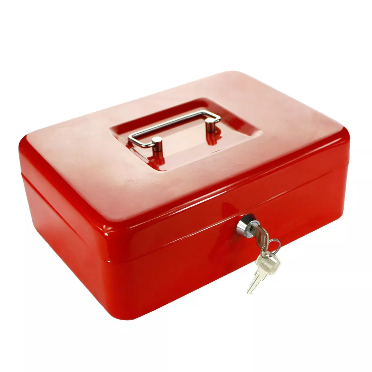 МЕТАЛНА КАСЕТА 90*300*240ММ С КЛЮЧ ЧЕРВЕНА
