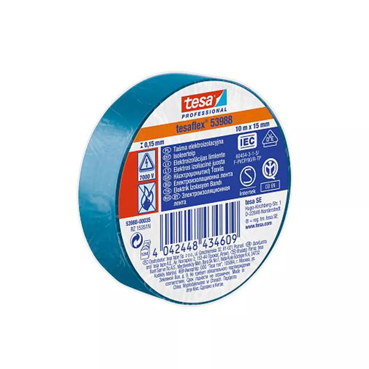 ИЗОЛИРБАНД 10М/15ММ СИН TESA 53988