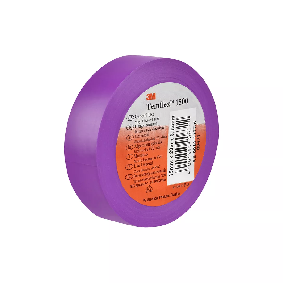 ИЗОЛИРБАНД 20М/19ММ ВИОЛЕТОВ 3M TEMFLEX 1500