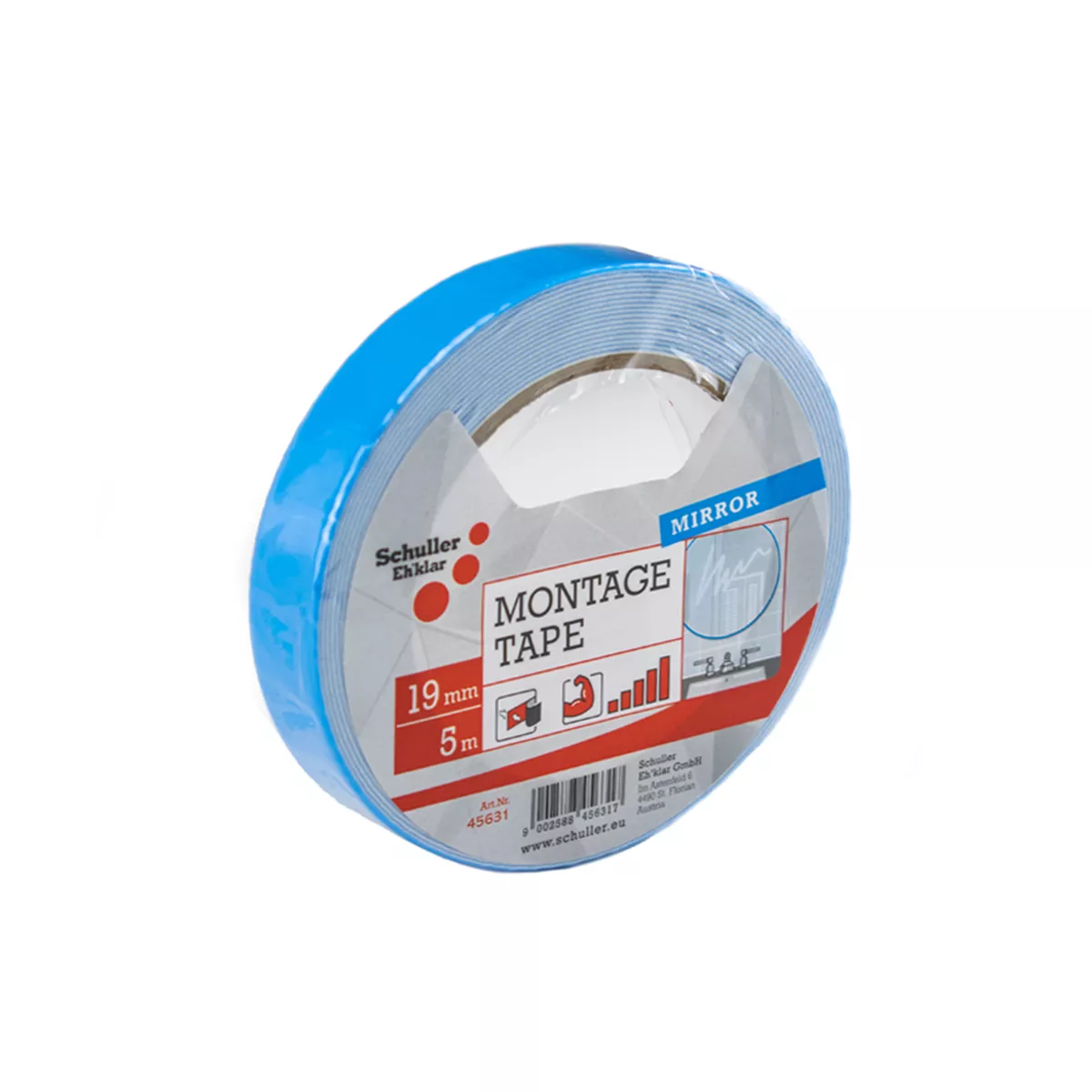 МОНТАЖНА ЛЕНТА 5М/19ММ БЯЛА SCHULLER 45631