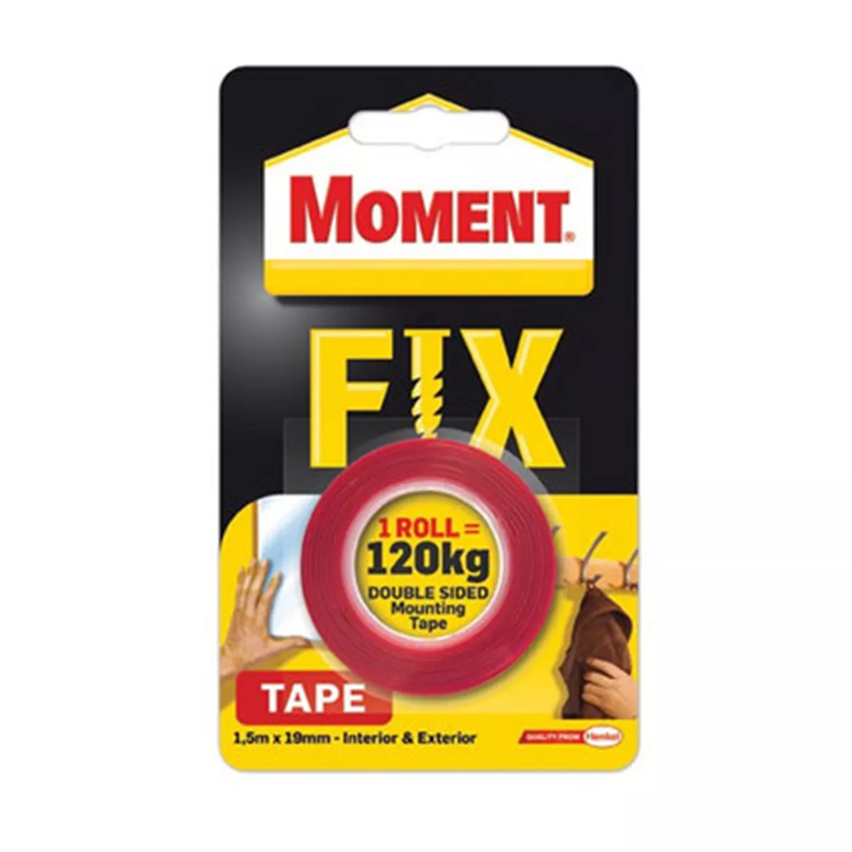 ДВОЙНОЛЕПЯЩА МОНТАЖНА ЛЕНТА MOMENT FIX 1.5M/19MM