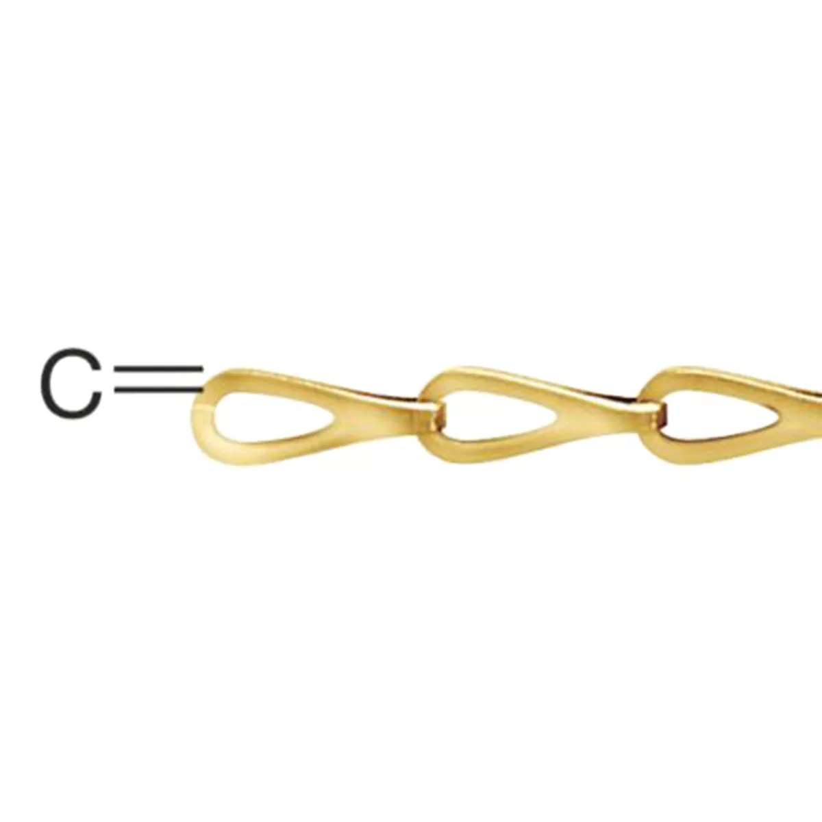 ВЕРИЖКА ПАТЕНТ МЕСИНГ 0,4ММ ОПЪН 44КГ НАТИСК 14КГ 100034