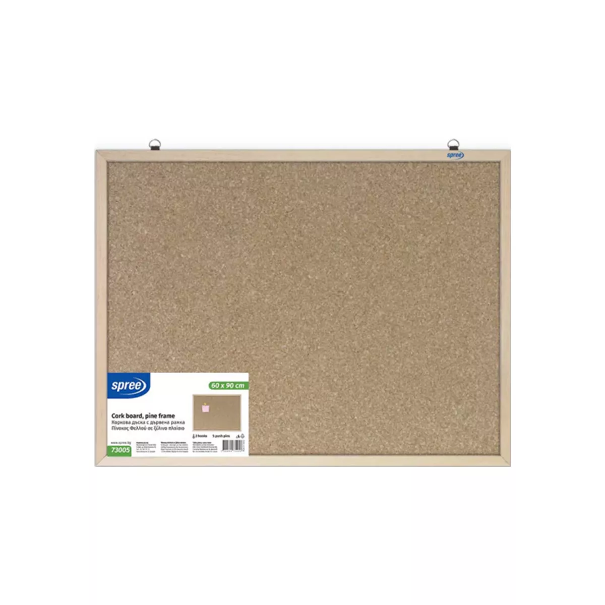 ДЪСКА КОРКОВА 60*90СМ С ДЪРВ.РАМКА