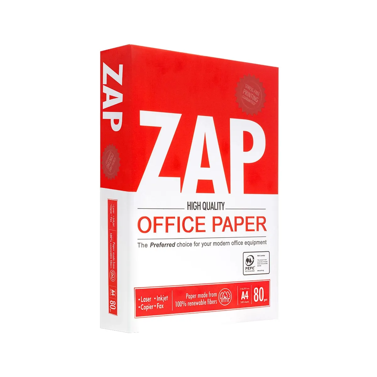 КОПИРНА ХАРТИЯ А4 - ZAP / 500 ЛИСТА