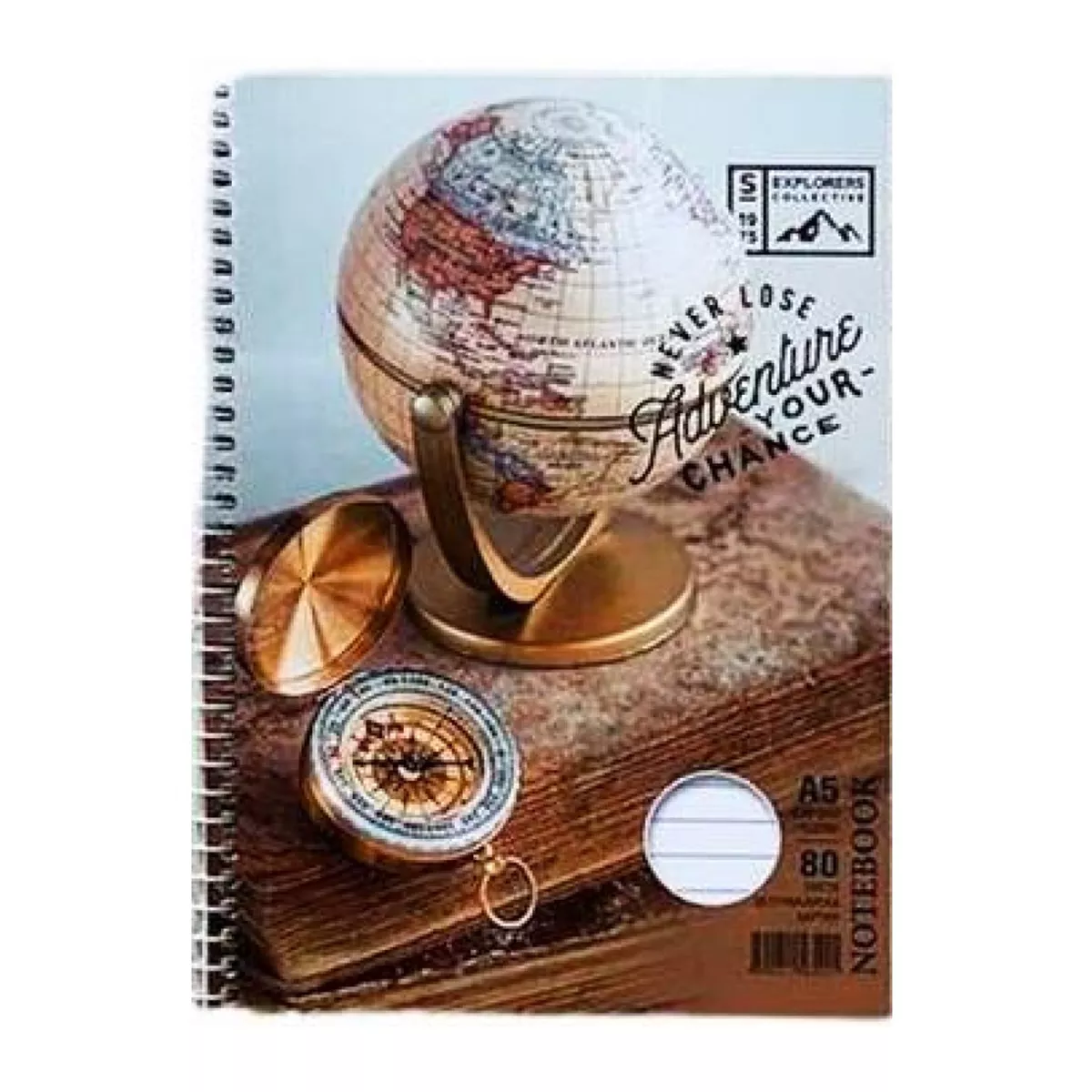 ТЕТРАДКА С ШИРОКИ РЕДОВЕ А5 80 ЛИСТА СЪС СПИРАЛА