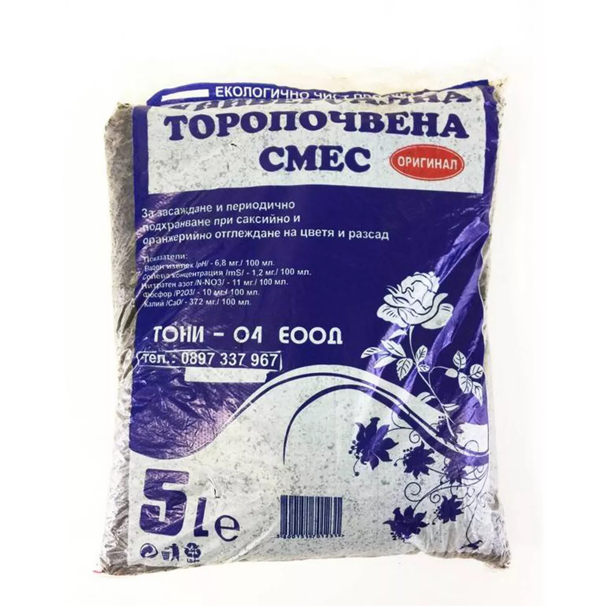 УНИВЕРСАЛНА ТОРОПОЧВЕНА СМЕС ТОНИ-04 5 ЛИТРА