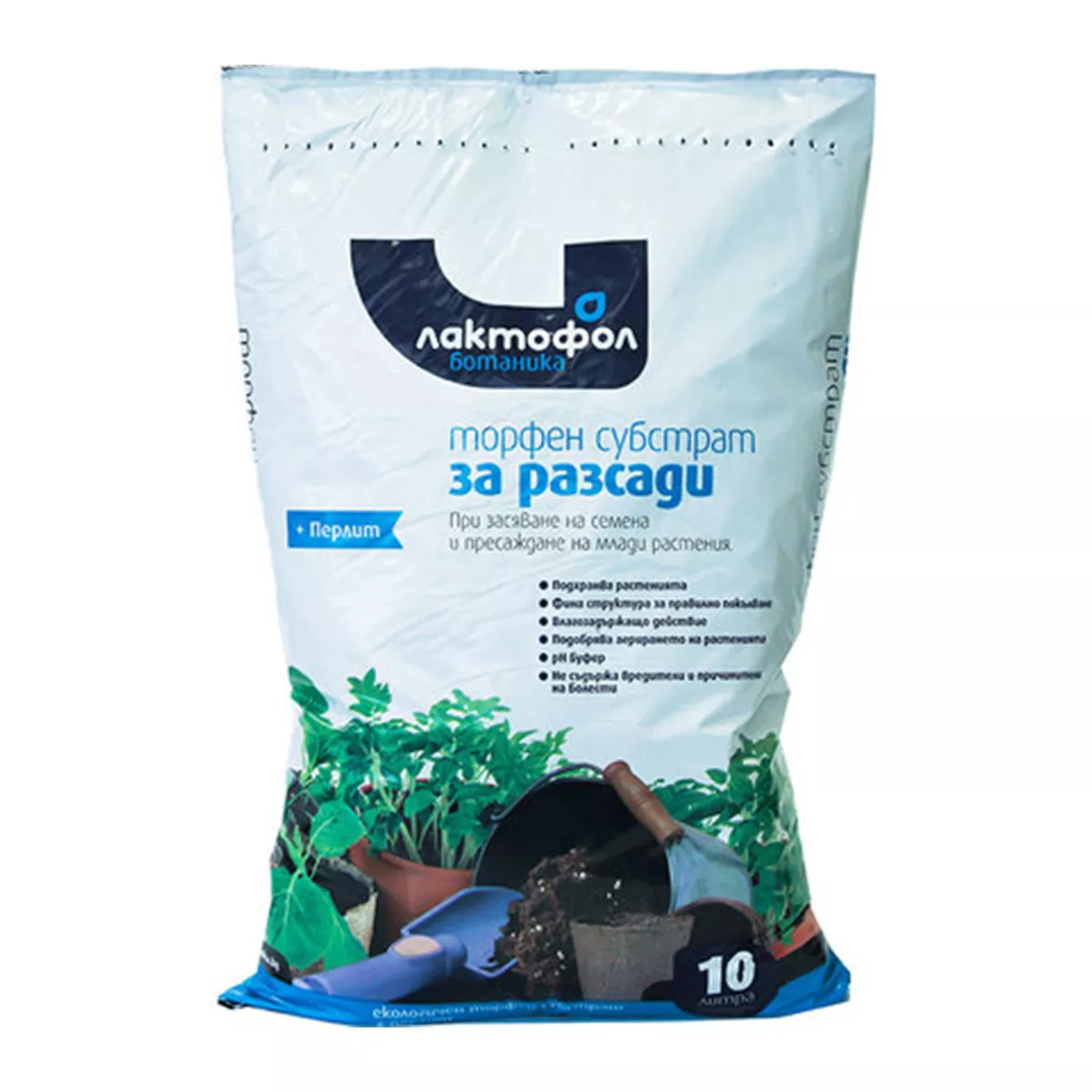 ТОРФЕНА СМЕС ЗА РАЗСАДИ ЛАКТОФОЛ 10 ЛИТРА