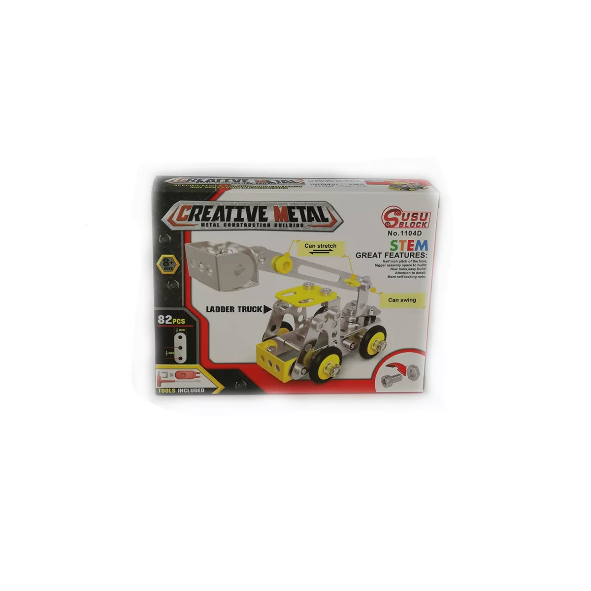 МЕТАЛЕН СТРОИТЕЛЕН КОМПЛЕКТ 82 ЧАСТИ