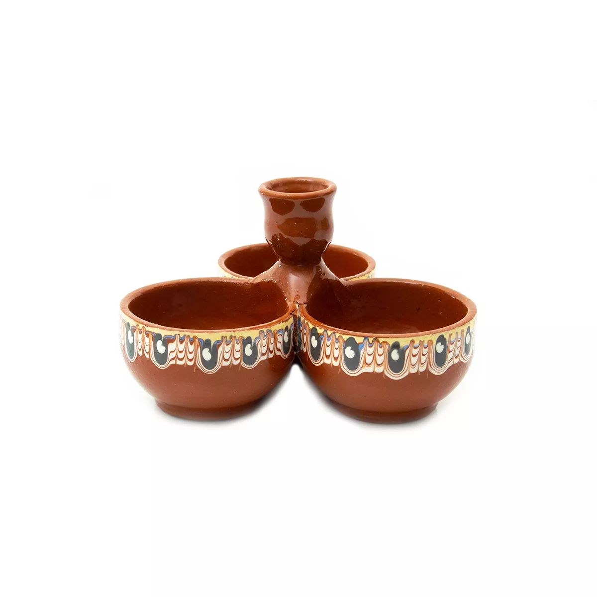 СОЛНИЦА ТРОЙНА КЕРАМИЧНА