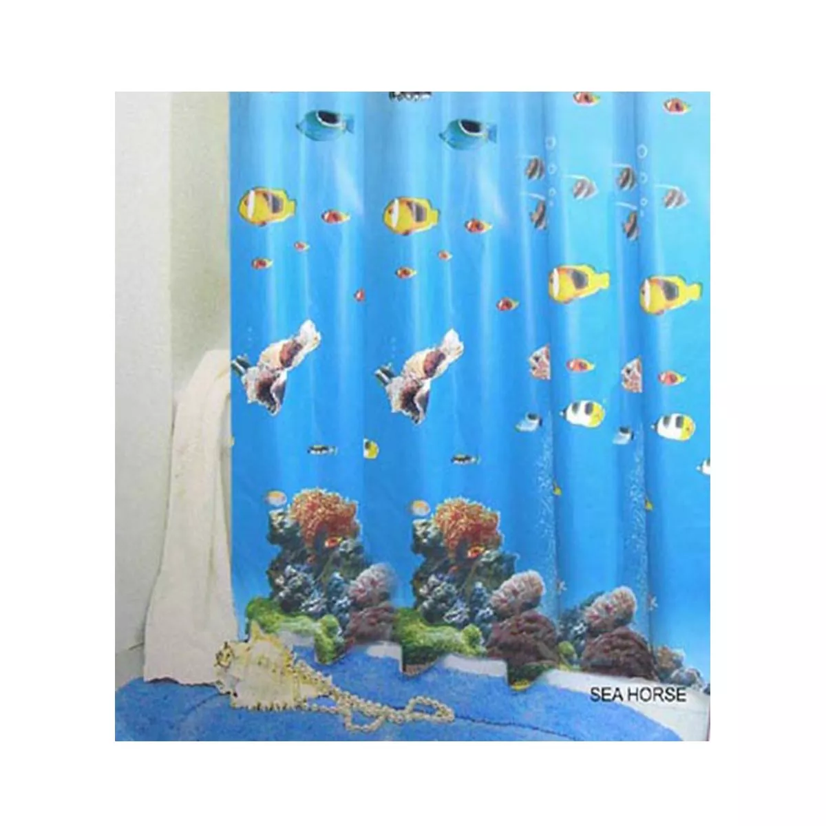 ЗАВЕСА ЗА БАНЯ PEVA МОРСКО ДЪНО 180х200 СМ