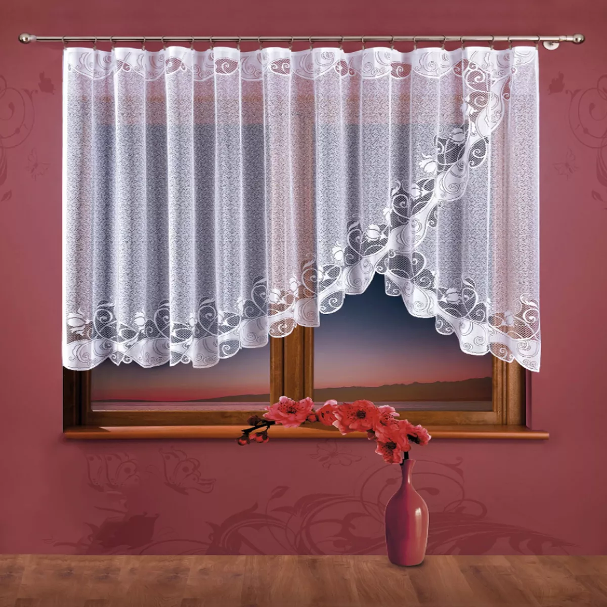 ПЕРДЕ С ШИРИТ ЛЕНТА DELICJA WISAN 300X150