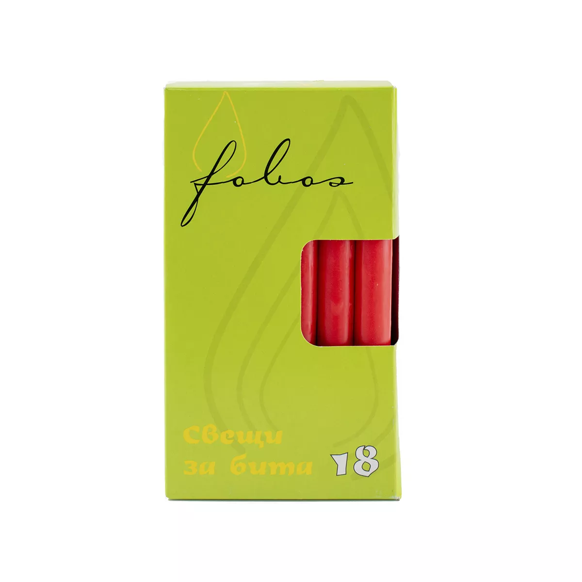 БИТОВИ СВЕЩИ ЧЕРВЕНИ Ф18 18 БРОЯ