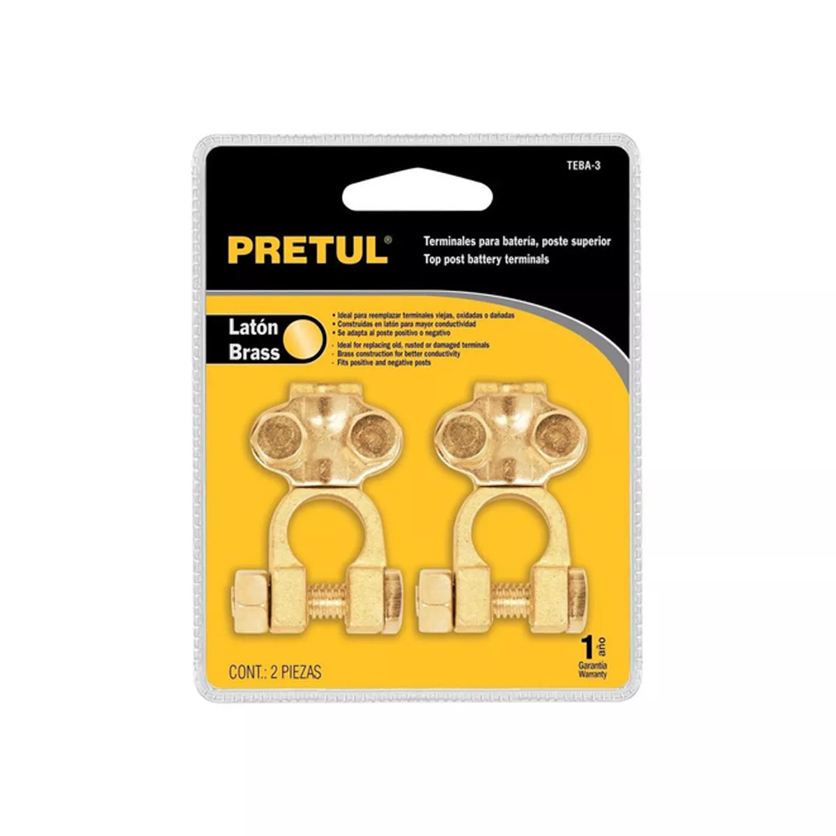 PRETUL МЕСИНГОВИ КЛЕМИ ЗА АКУМУЛАТОР 23042