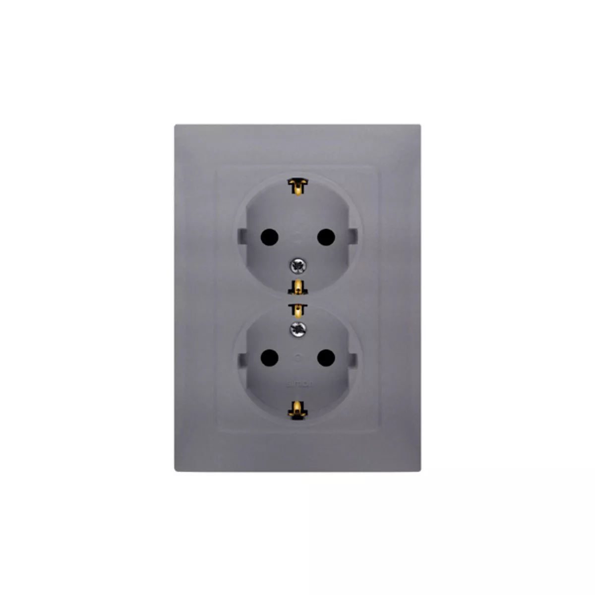 ДВОЕН КОНТАКТ ШУКО СИВ SIMON BASIC