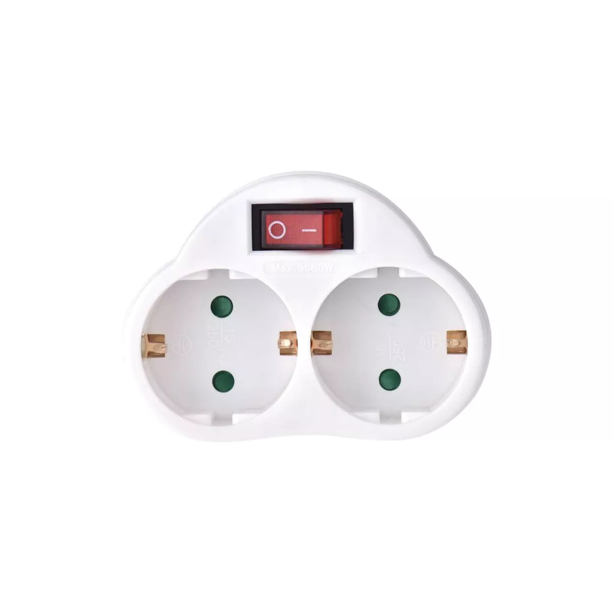 РАЗКЛОНИТЕЛ ДВЕ ГНЕЗДА БЕЗ КАБЕЛ С КЛЮЧ 0063 3906