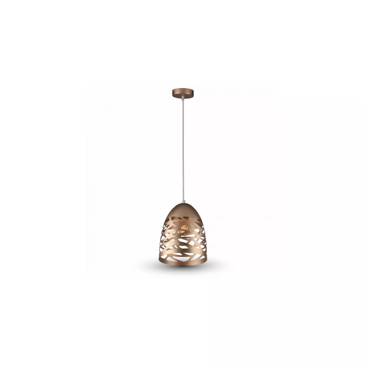 ПЕНДЕЛ ОРИГАМИ  ЦВЯТ ШАМПАНСКО/ СИВ МАТ Е27 VT-7200 3822