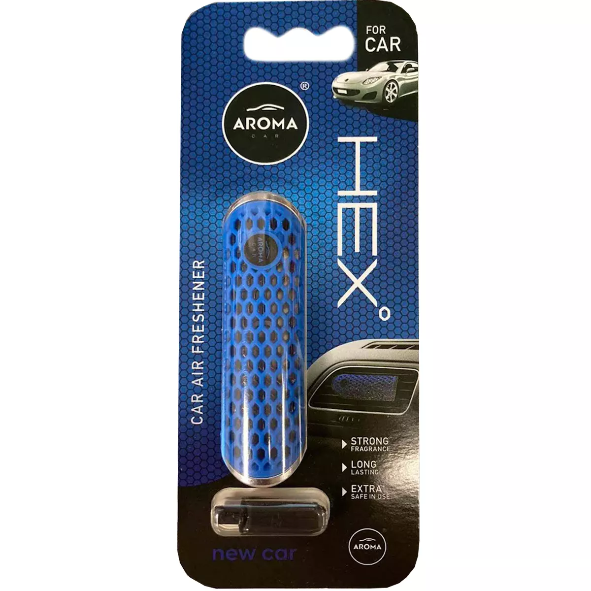 АРОМАТИЗАТОР HEX - СИН NEW CAR S62031