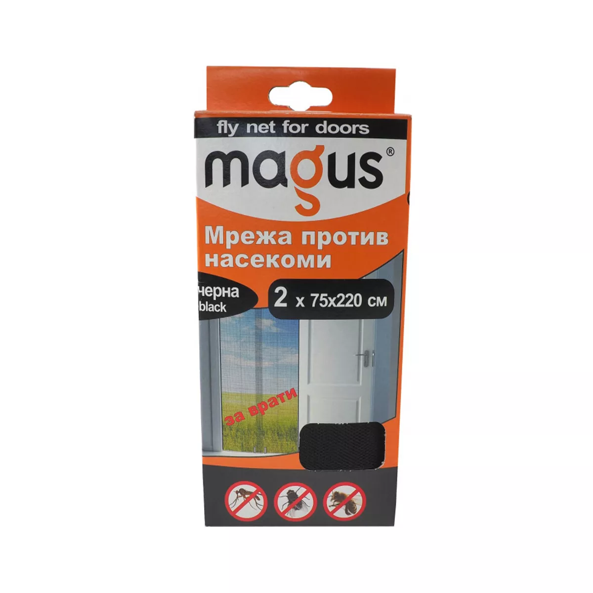 МРЕЖА ПРОТИВ НАСЕКОМИ MAGUS 2Х 75/220 СМ ЧЕРНА