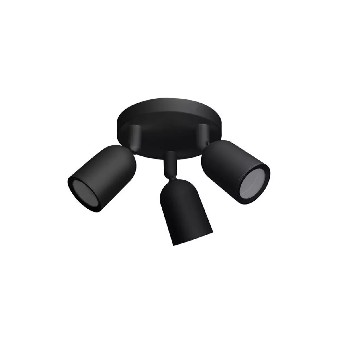 ТЯЛО ЗА 3*GU10 ПЛАСТМАСА ЧЕРЕН,IP20 MAX 10W, МОД. 2026