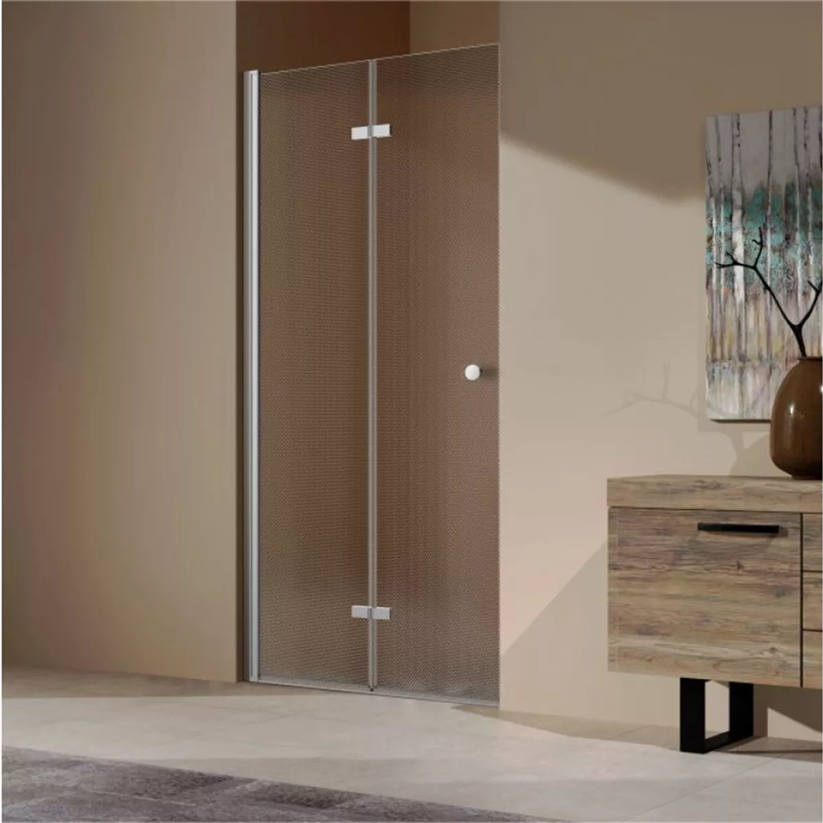 ПРЕГРАДЕН ПАРАВАН  МАТИРАНО СТЪКЛО  100 СМ