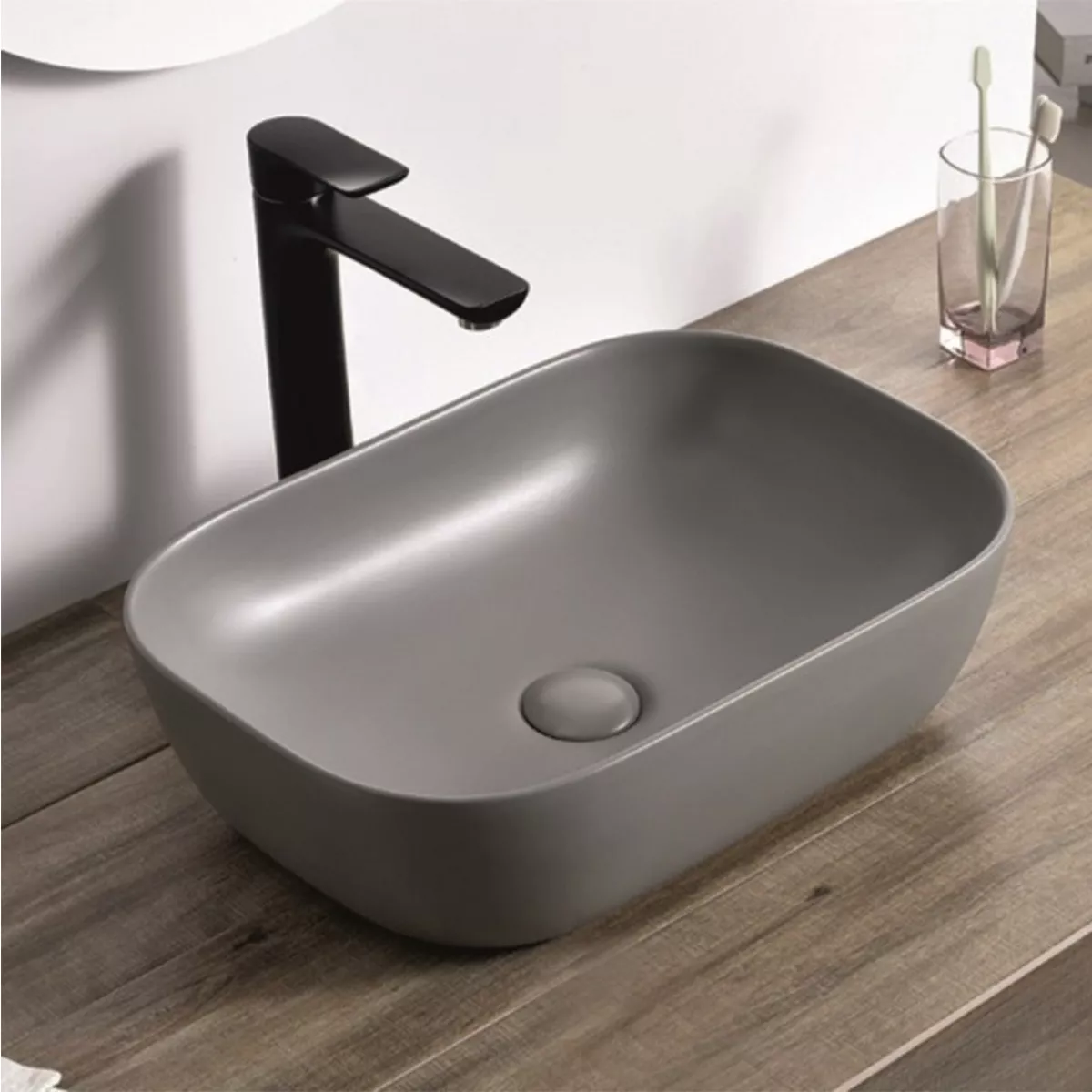 ПОРЦЕЛАНОВ УМИВАЛНИК ICB 887GRAY СИВ МАТ