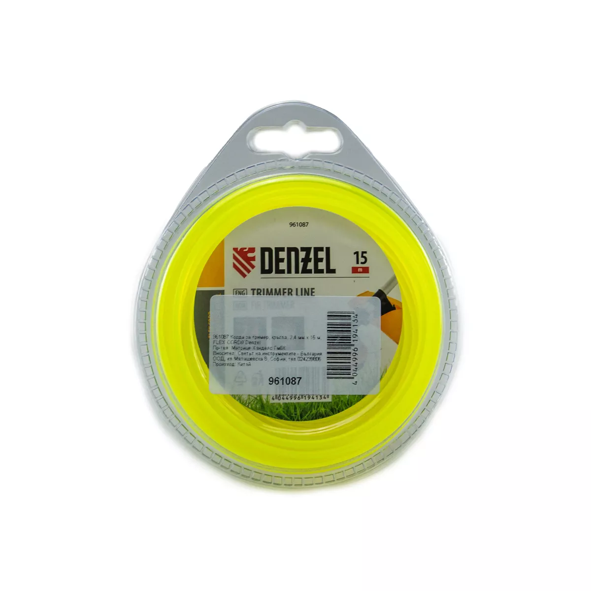 КОРДА ЗА ТРИМЕР КРЪГЛА 2,4 ММ DENZEL 961087