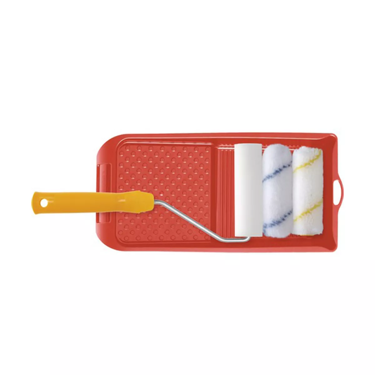 БОЯДЖИЙСКИ КОМПЛЕКТ ВАНИЧКА, ДРЪЖКА, ТРИ РОЛКИ 10СМ ROTA