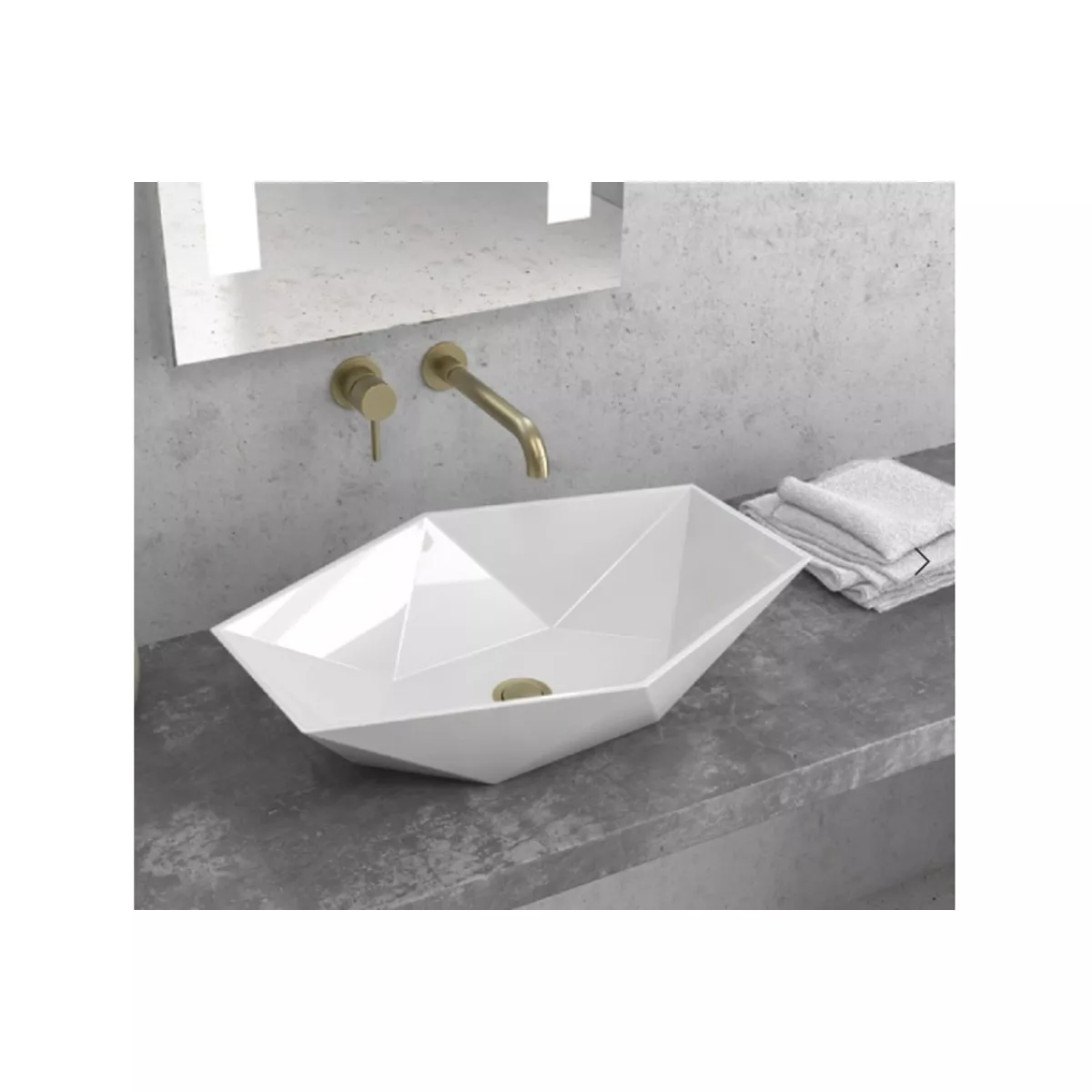 УМИВАЛНИК СТОЯЩ LT-1138 570*375*125 A8 БЯЛ