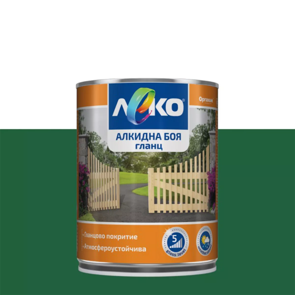 ЛЕКО АЛКИДНА БОЯ ГЛАНЦ- RAL 6029, 0.650МЛ.