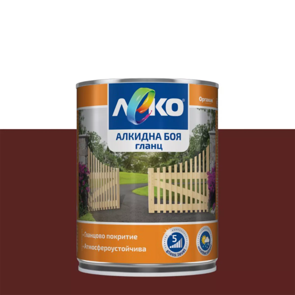 ЛЕКО АЛКИДНА БОЯ ГЛАНЦ- RAL 8012, 0.650МЛ.