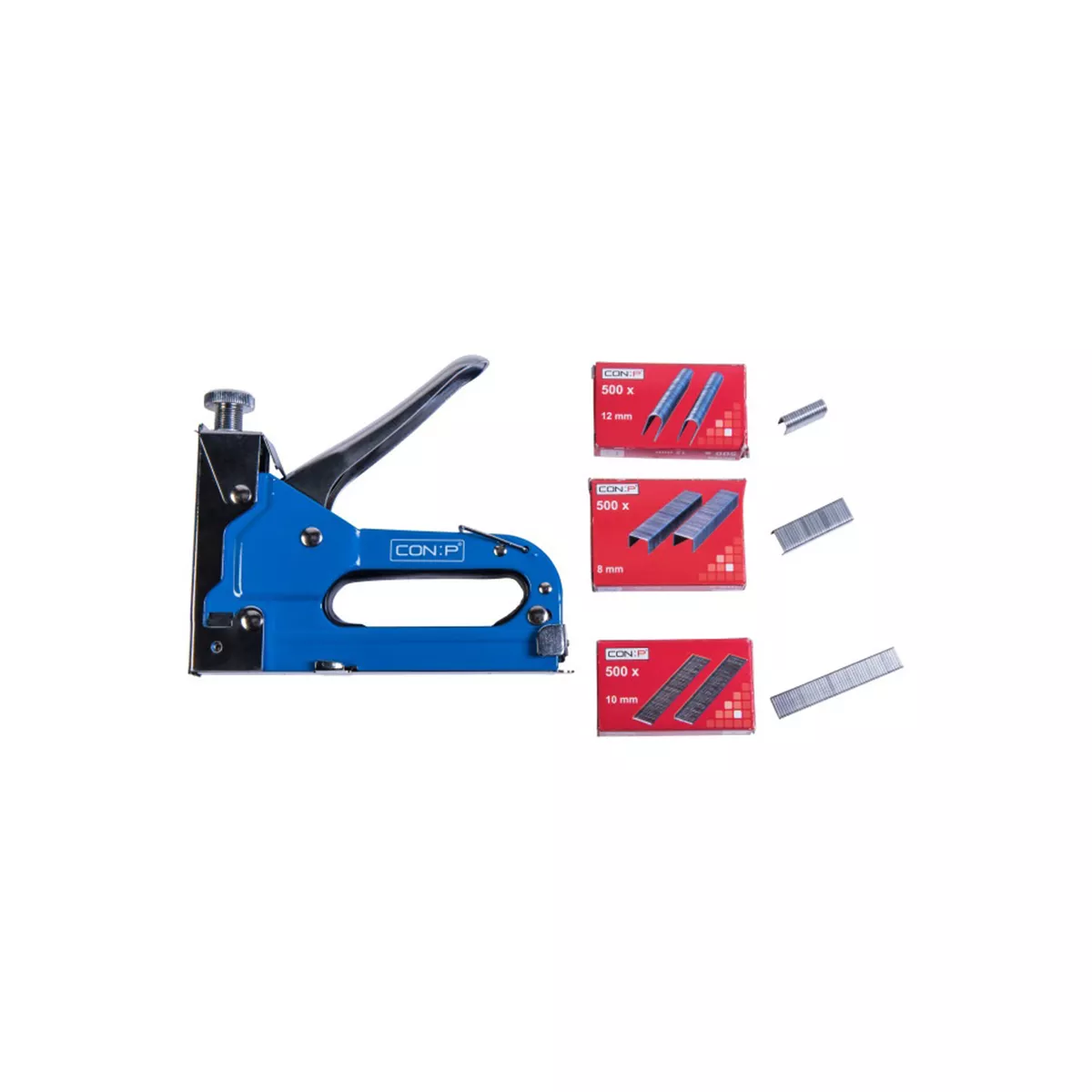 ТАКЕР МЕТАЛЕН 4-14ММ 4 ФУНКЦИЙ КОМПЛЕКТ СР В23824