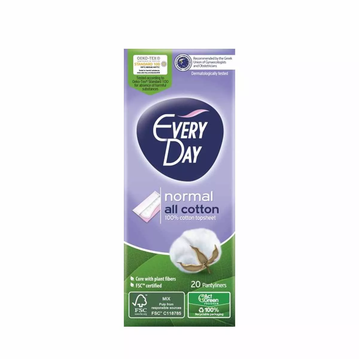 ДАМСКИ ПРЕВРЪЗКИ EVERYDAY ЕЖЕДНЕВНИ NORMAL ALL COTTON 20БР .