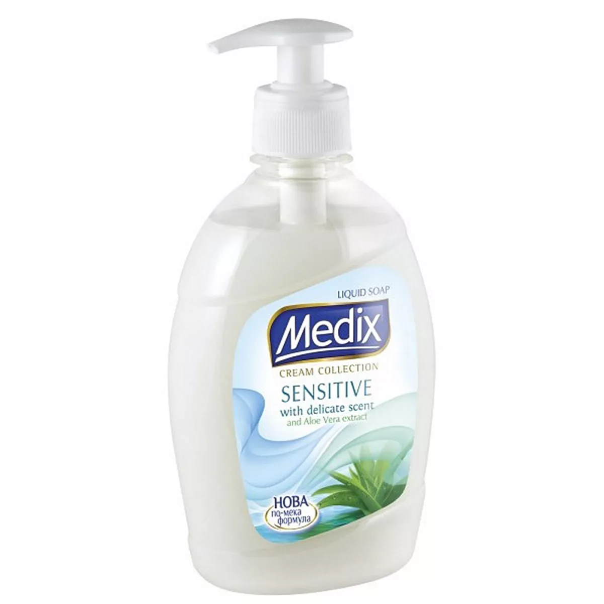 МЕДИКС ТЕЧЕН САПУН-ПОМПА, SENSITIVE-БЯЛ. 0,400МЛ.