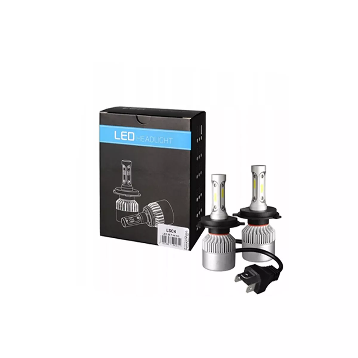 КОМПЛЕКТ ДИОДНИ КРУШКИ M-TECH 80W H4 2 БРОЯ