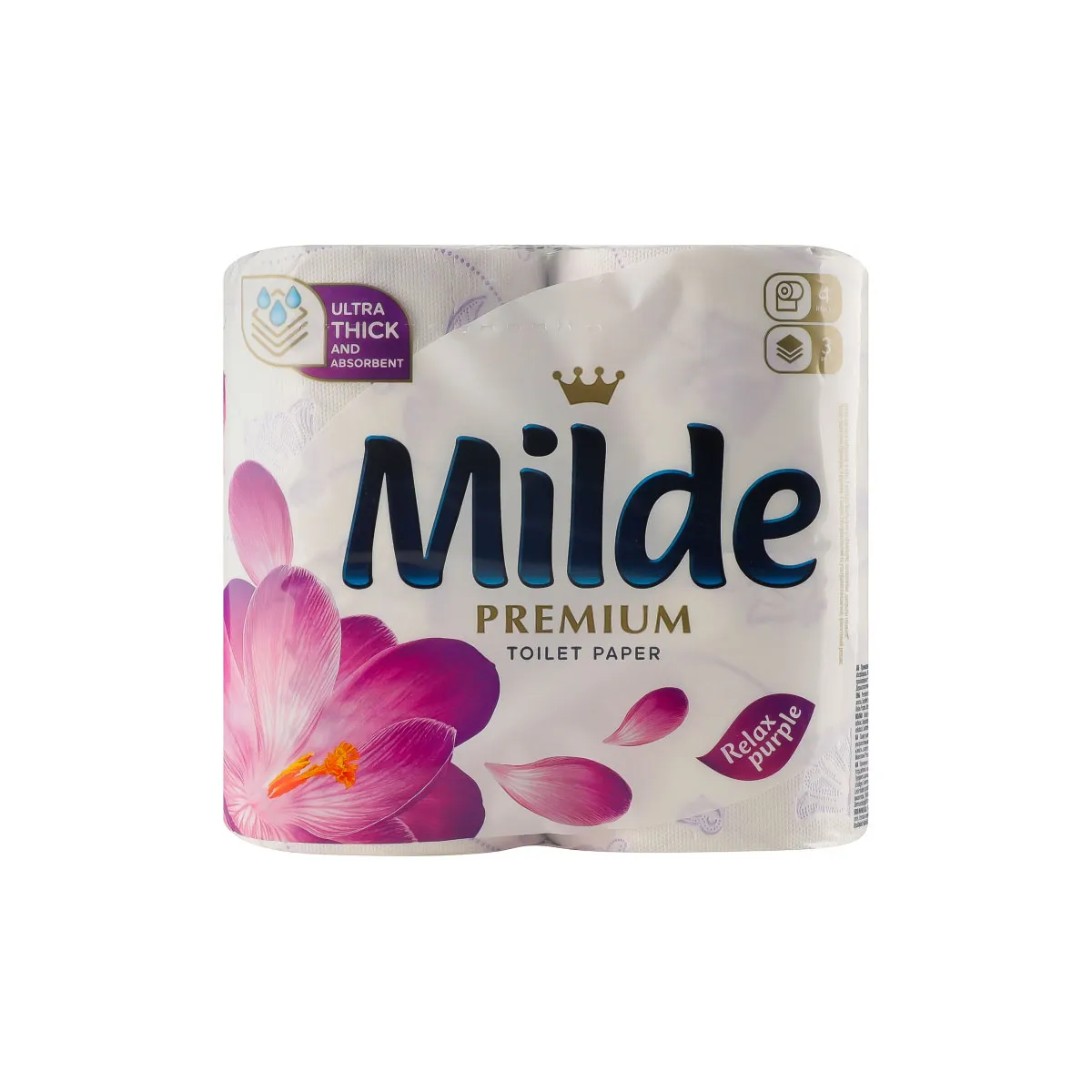 ТОАЛЕТНА ХАРТИЯ МИЛДЕ 4 БРОЯ RELAX PURPLE