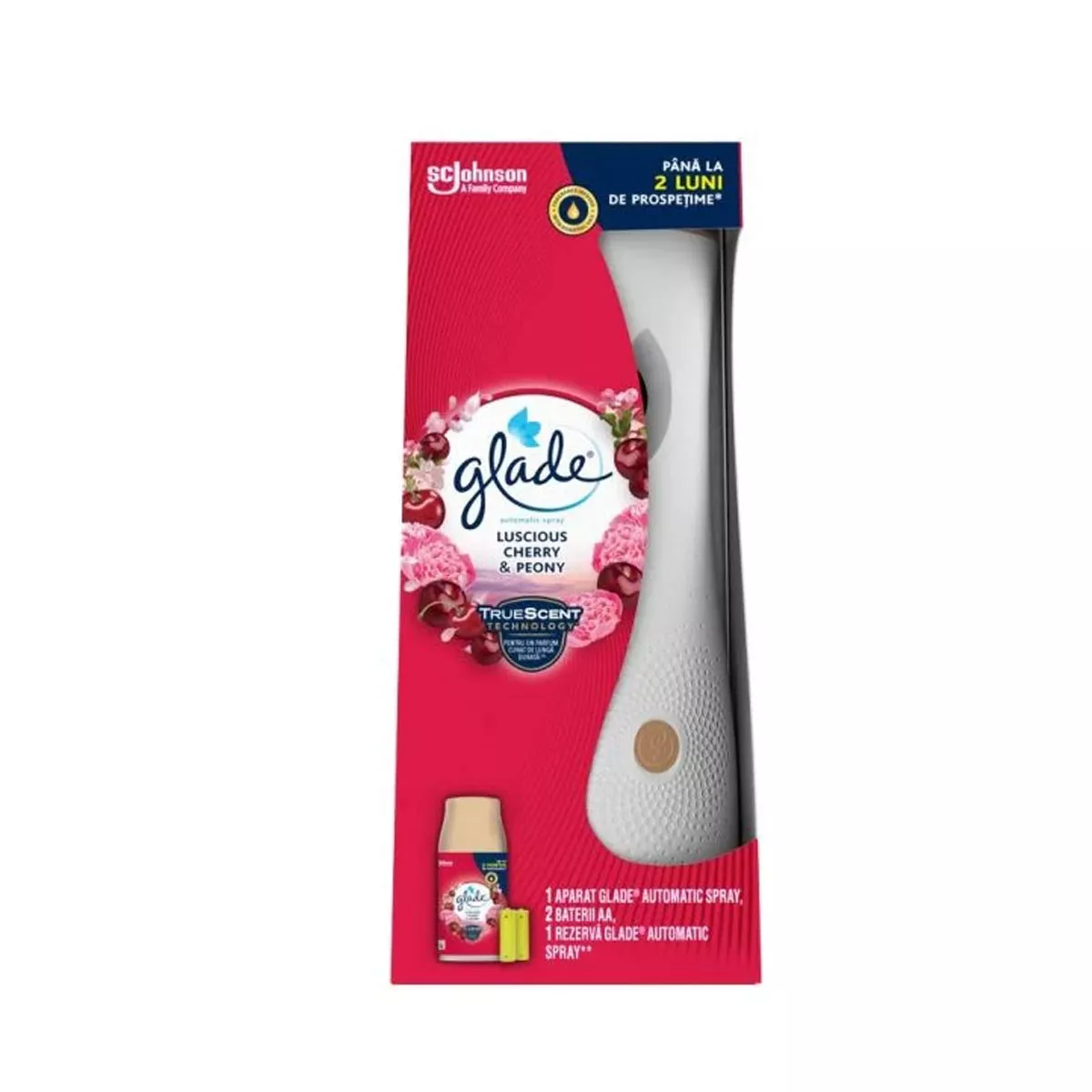 УСТРОЙСТВО И ПЪЛНИТЕЛ GLADE LUSCIOUS CHERRY & PEONY