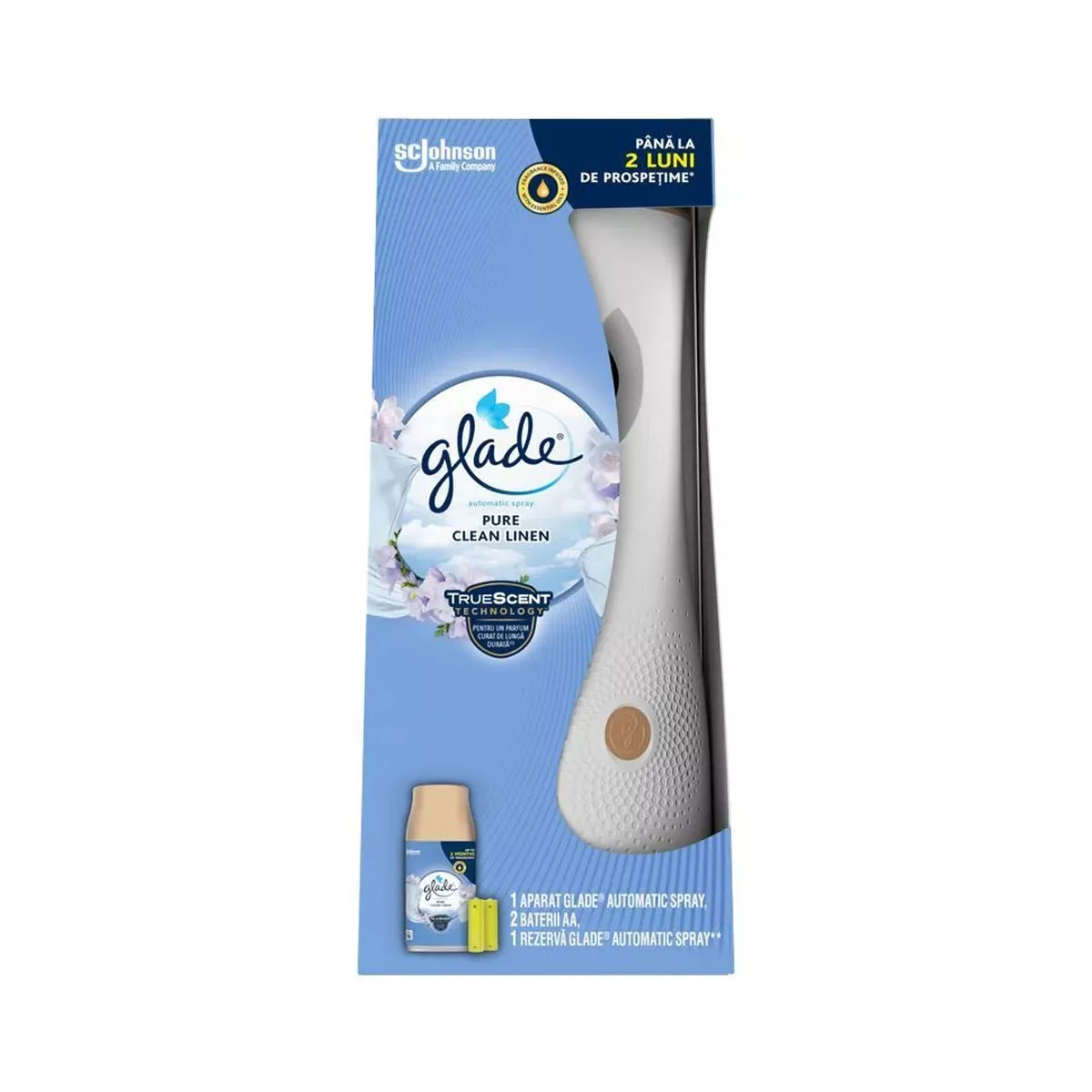 УСТРОЙСТВО И ПЪЛНИТЕЛ GLADE PURE CLEAN LINEN