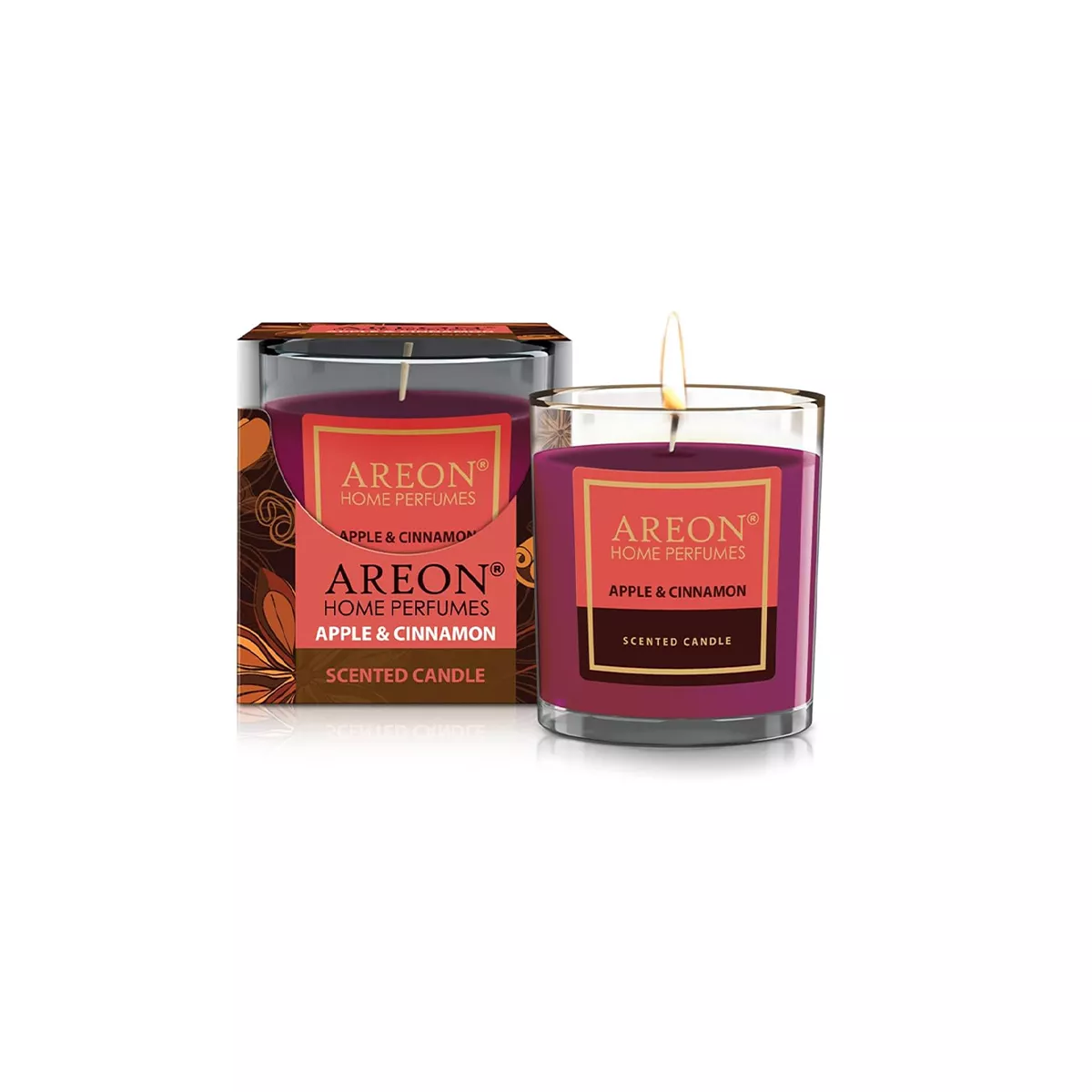 АРЕОН АРОМАТНА СВЕЩ 120Г ЯБЪЛКА И КАНЕЛА