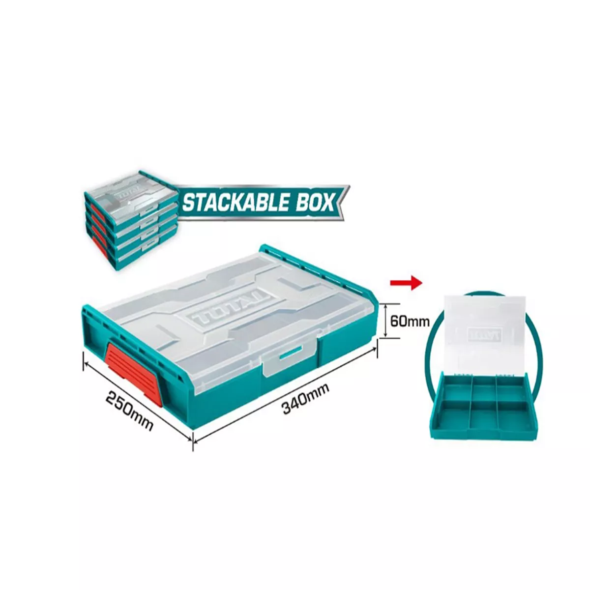 КУТИЯ ЗА ИНСТРУМЕНТИ ТИП ОРГАНАЙЗЕР 340x250x60 ММ TOTAL THKTV02