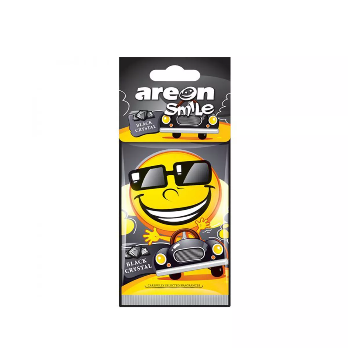 АРОМАТИЗАТОР ЗА КОЛА AREON SMILE BLACK CRYSTAL