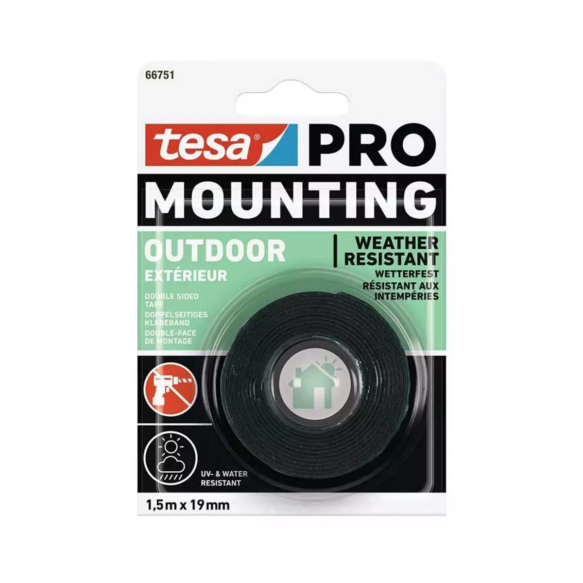 МОНТАЖНА ЛЕНТА PRO ЗА ВЪНШНА УПОТРЕБА 1,5М*19ММ