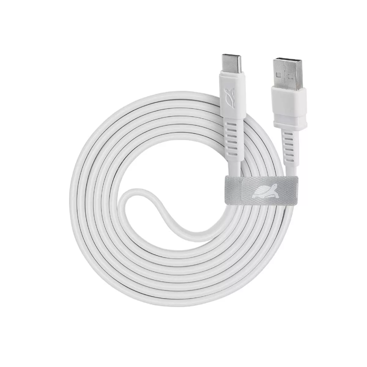 КАБЕЛ TYPE-C/USB 2.0 БЯЛ 1.2M RIVACASE PS6002WТ12