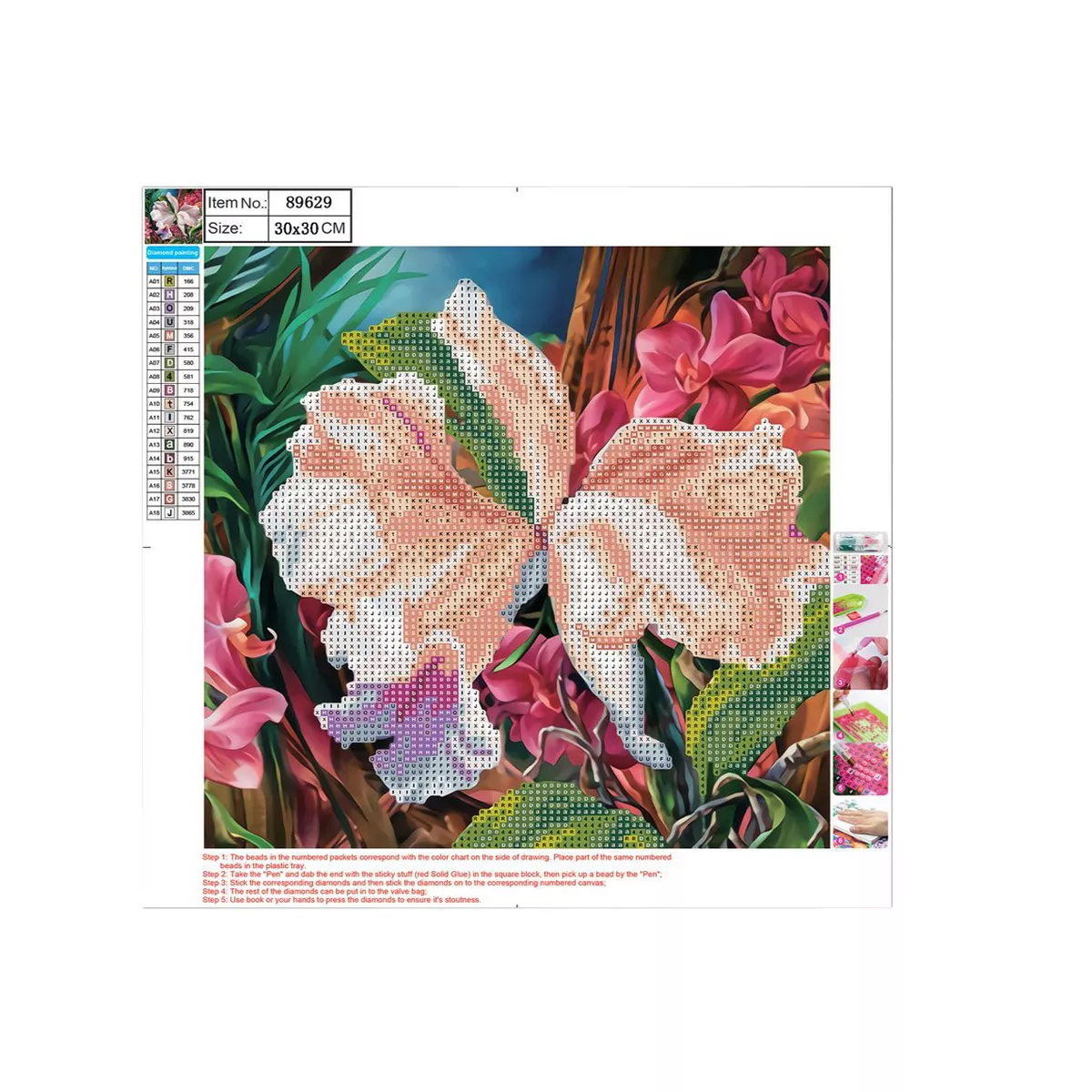 МОЗАЙКА CENTRUM 5D DIAMOND 69629 30/30 CM