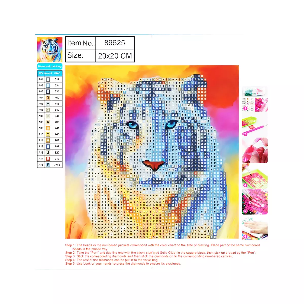 МОЗАЙКА CENTRUM 5D DIAMOND 89625 20/20 СМ