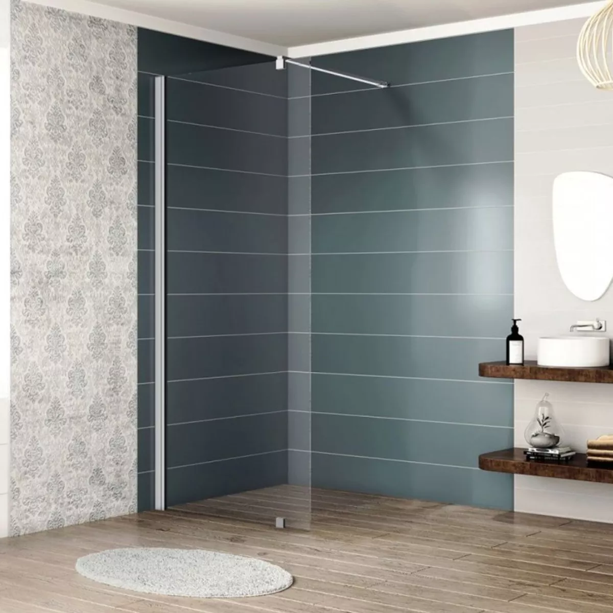 СТЪКЛЕН ПАРАВАН 80x200