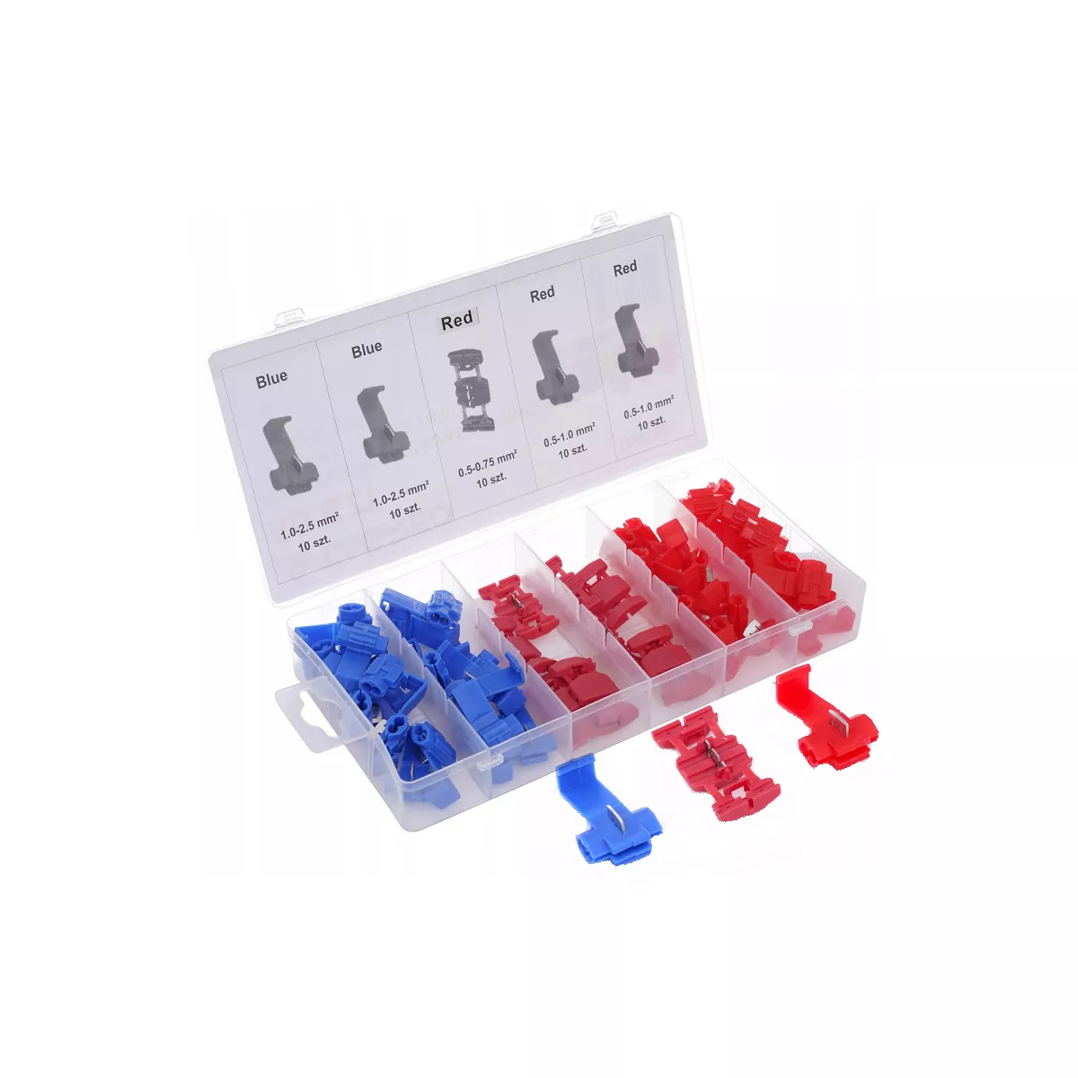 ЕЛЕКТРИЧЕСКИ БЪРЗИ СЪЕДИНИТЕЛИ КОМПЛЕКТ 50, 0,5 - 2,5 TA4165