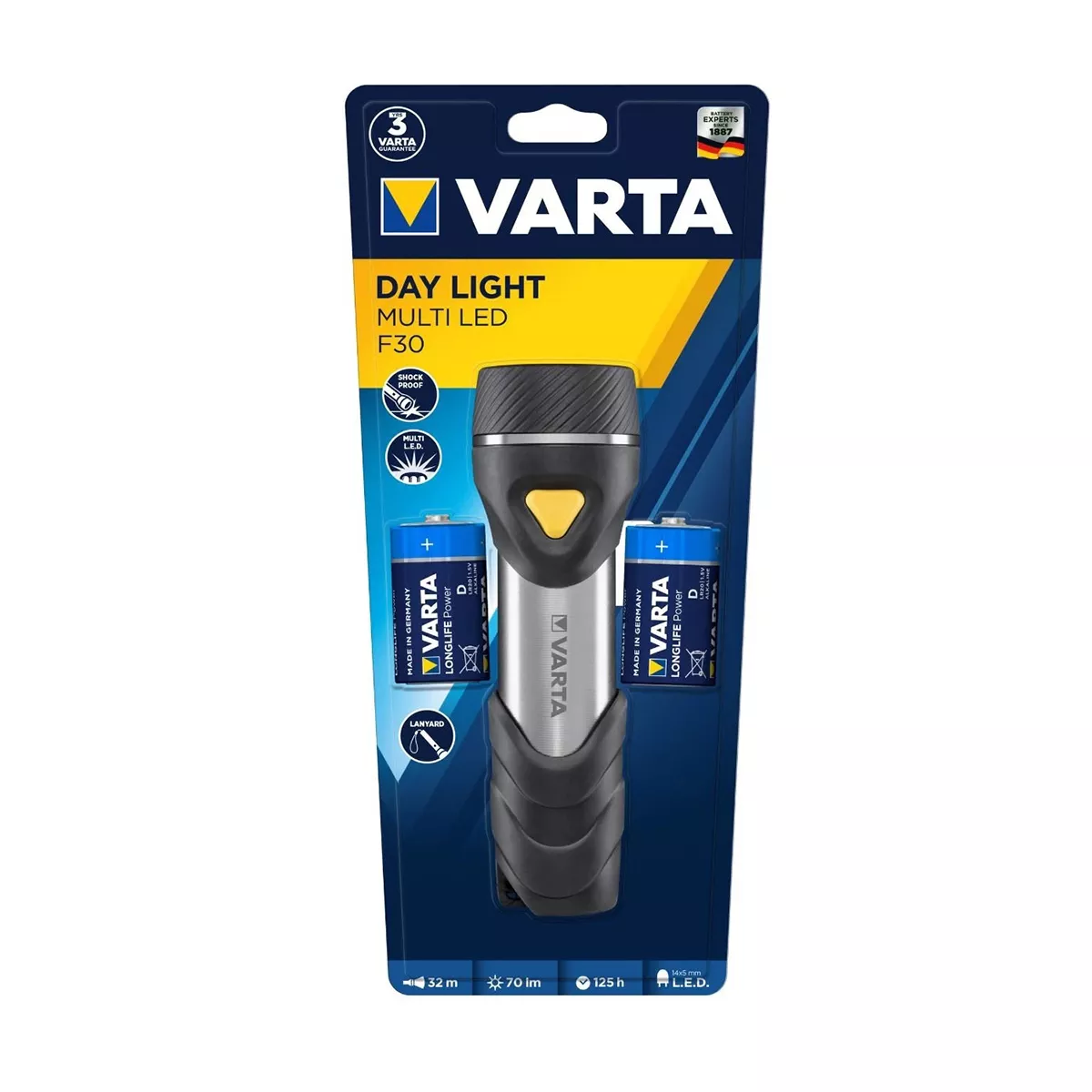 ФЕНЕР 176112 DAY LIGHT MULTI LED F30 2D VARTA