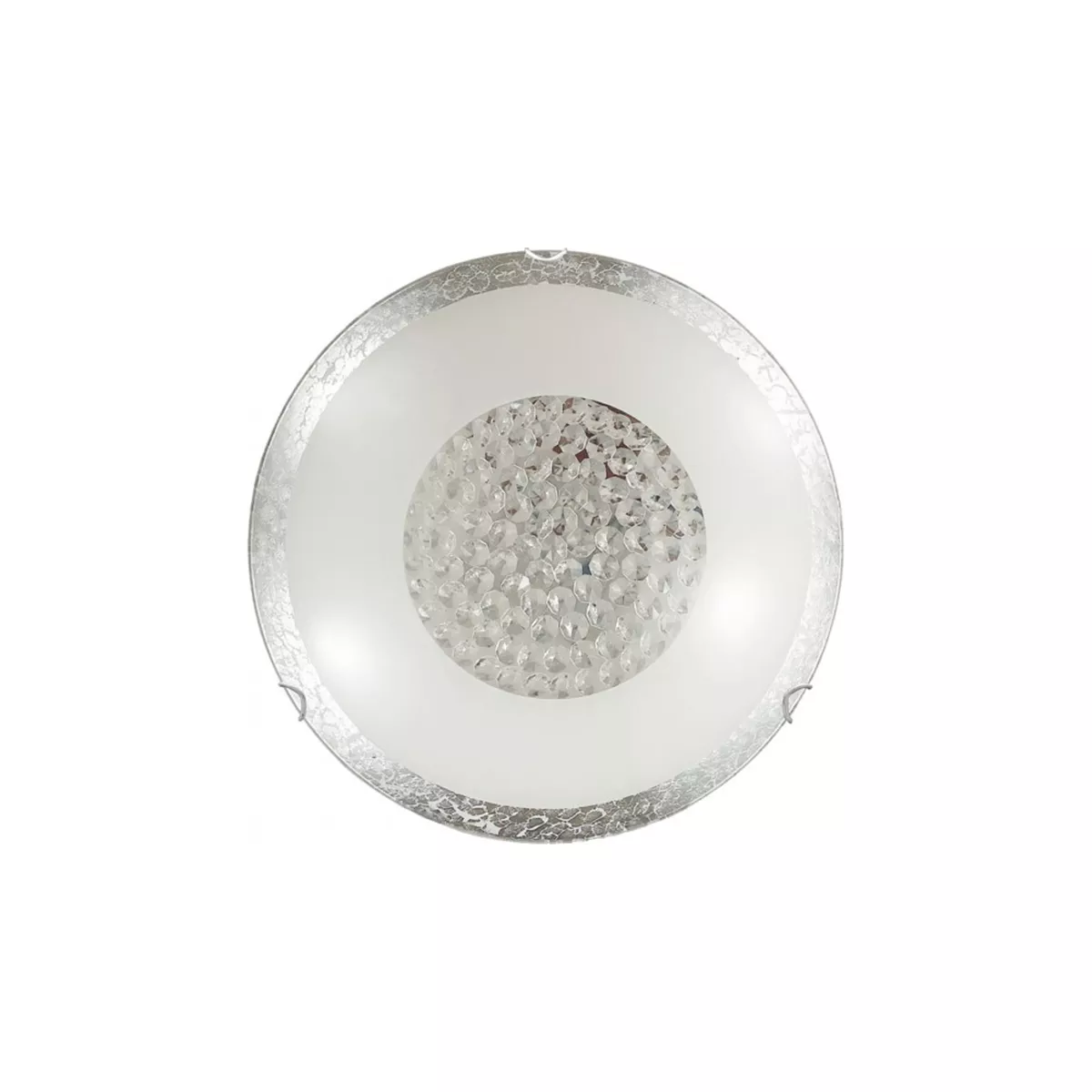 ПЛАФОНИЕРА BLESS 2XE27 Ф400 СРЕБРИСТ И КРИСТАЛИ